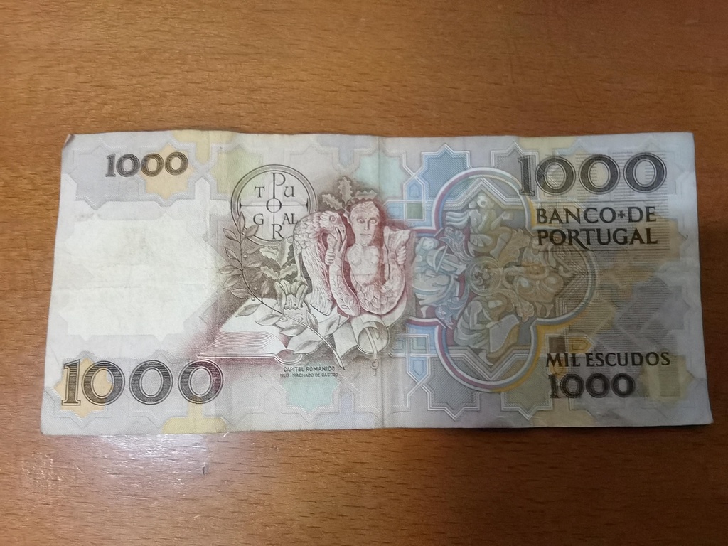 Banco de Portugal 1000 escudos 1990