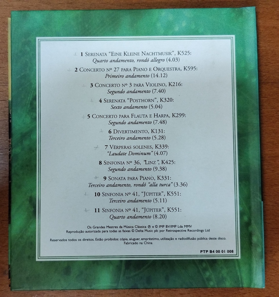 CD Mozart Melodias clássicas