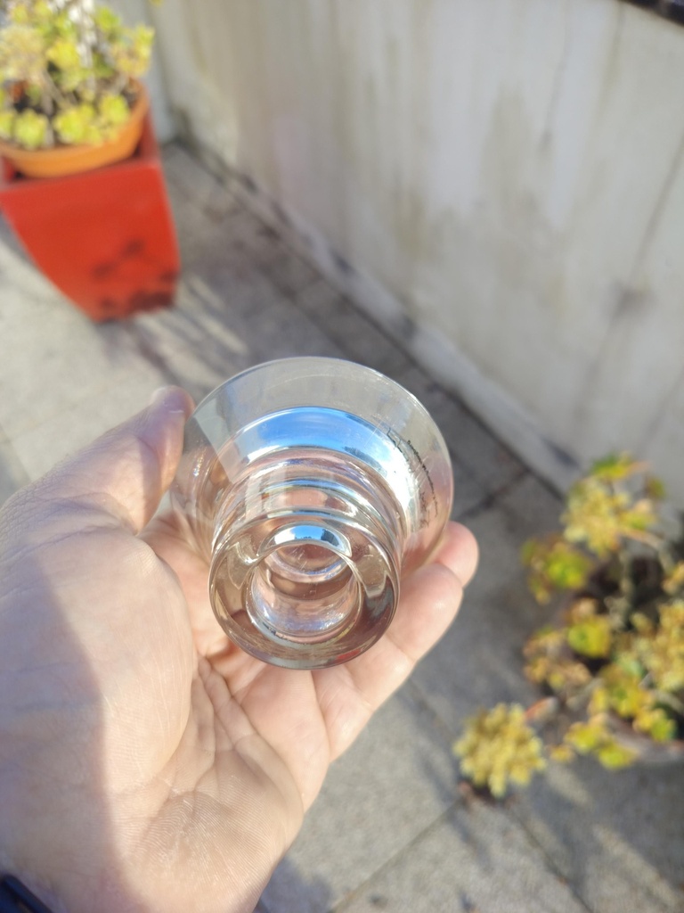 Base vidro vela + vela