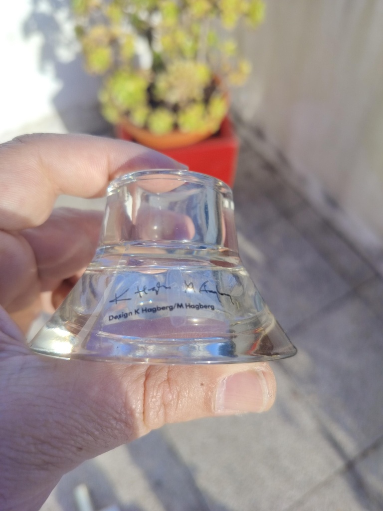 Base vidro vela + vela