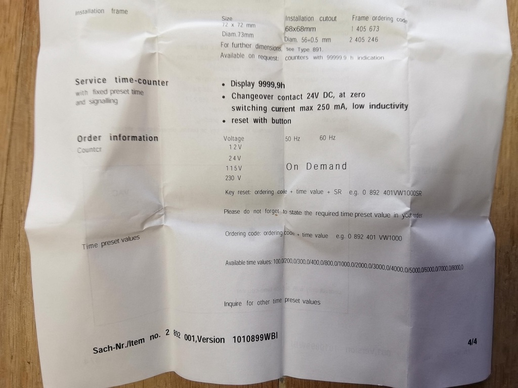 Contador horario 230V