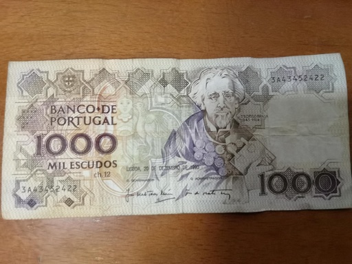 Nota de 1000 escudos 1990 Banco de Portugal