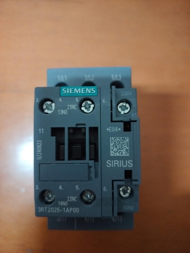 Contator Siemens SIRIUS 3RT2025-1AP00 230V 50Hz 17A 7.5kW